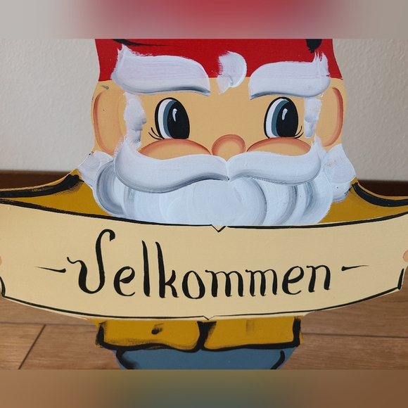 Scandinavian Nissen / Gnome Welcome  Velkommen sign - Picture 4 of 12